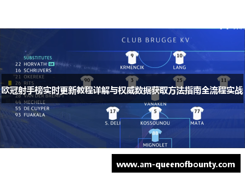 欧冠射手榜实时更新教程详解与权威数据获取方法指南全流程实战